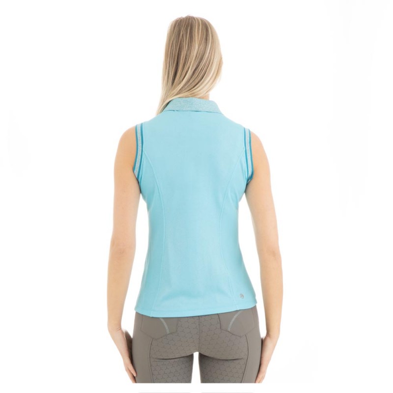ANKY® Sleeveless Polo Shirt island blue 1