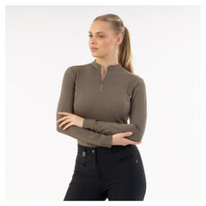 ANKY Zip Up Flex Shirt - Bungee Cord khaki
