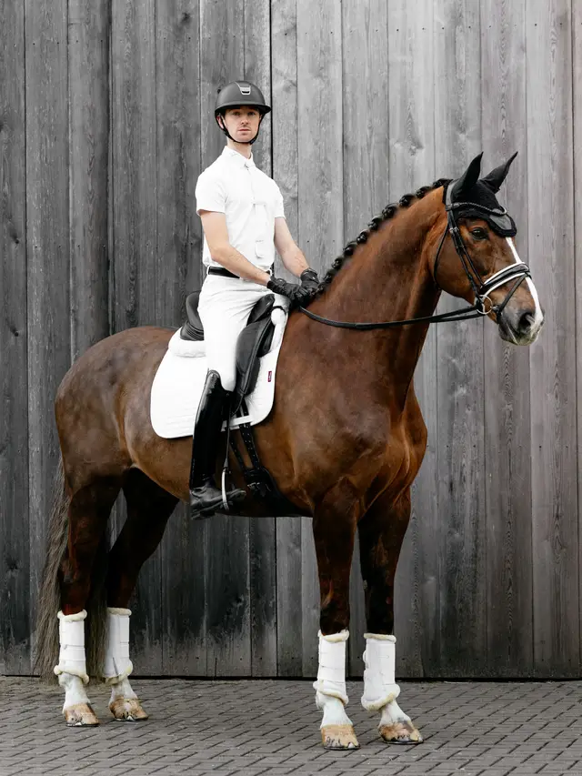LeMieux Suede Dressage Square - vit - Bild 3